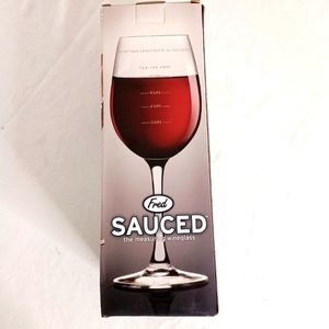 Fred and Friends NIB Fred Sauced Measuring Wine Glass 12 oz Lead-Free Crystal